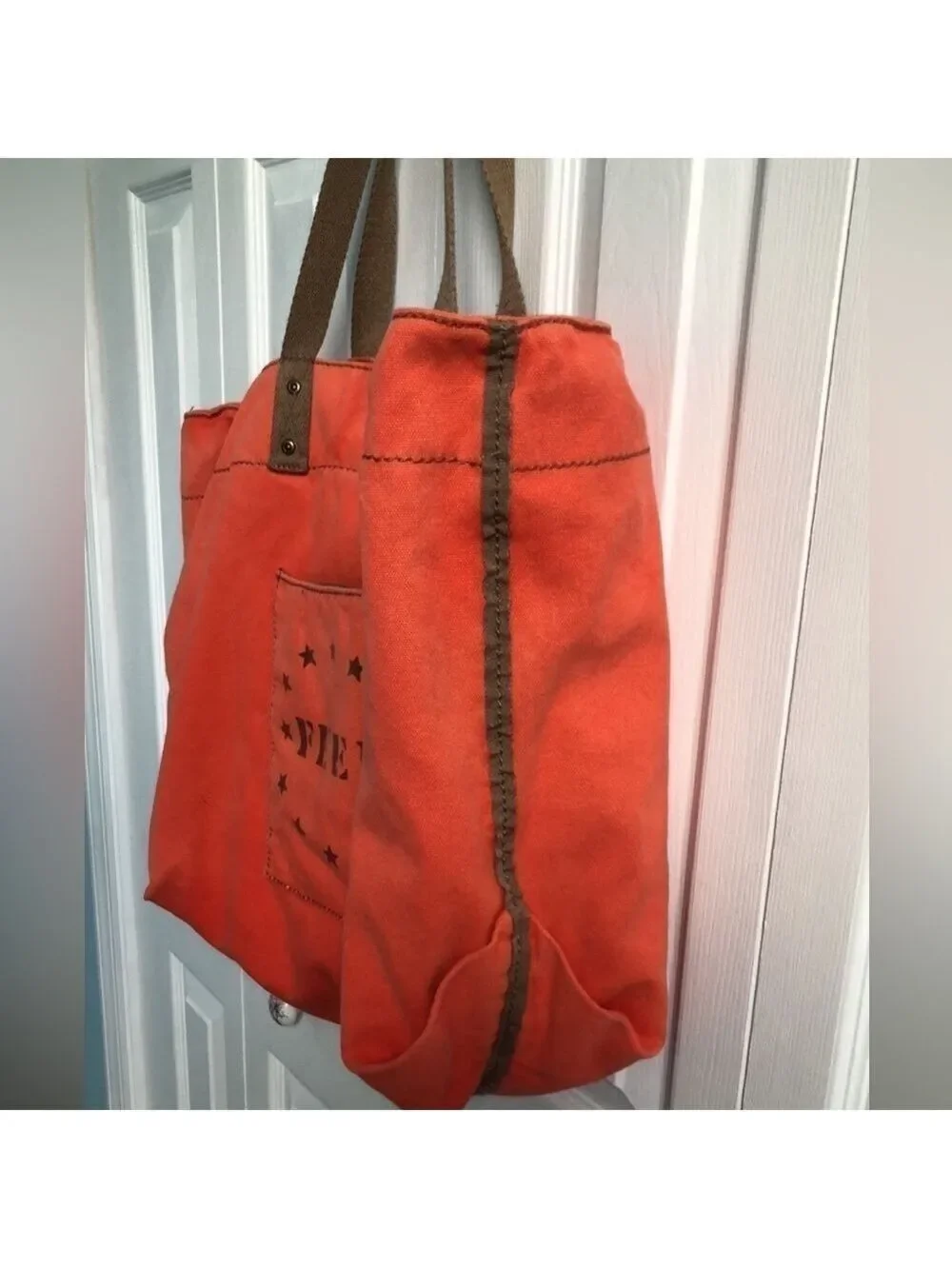 Feed USA For Target Orange Cotton Canvas Tote Bag